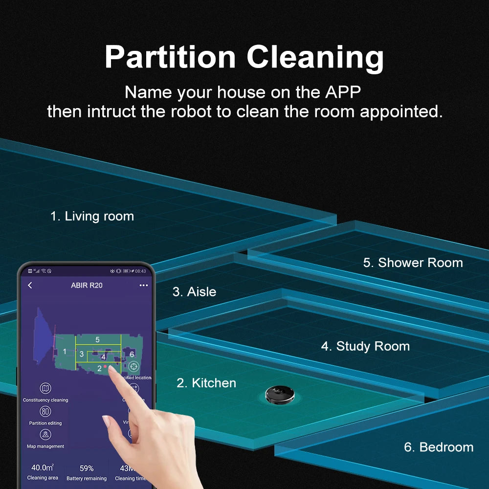 Robot Vacuum Cleaner ,Laser System, Multiple Floors Maps, Zone Cleaning,Restricted Area Setting for Home Carpet Cleaning