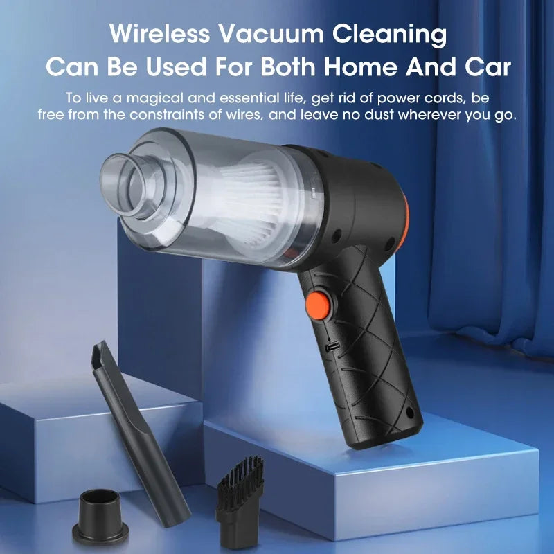 Wireless Handheld Car Vacuum Cleaner – Powerful Suction for Home and Auto Use