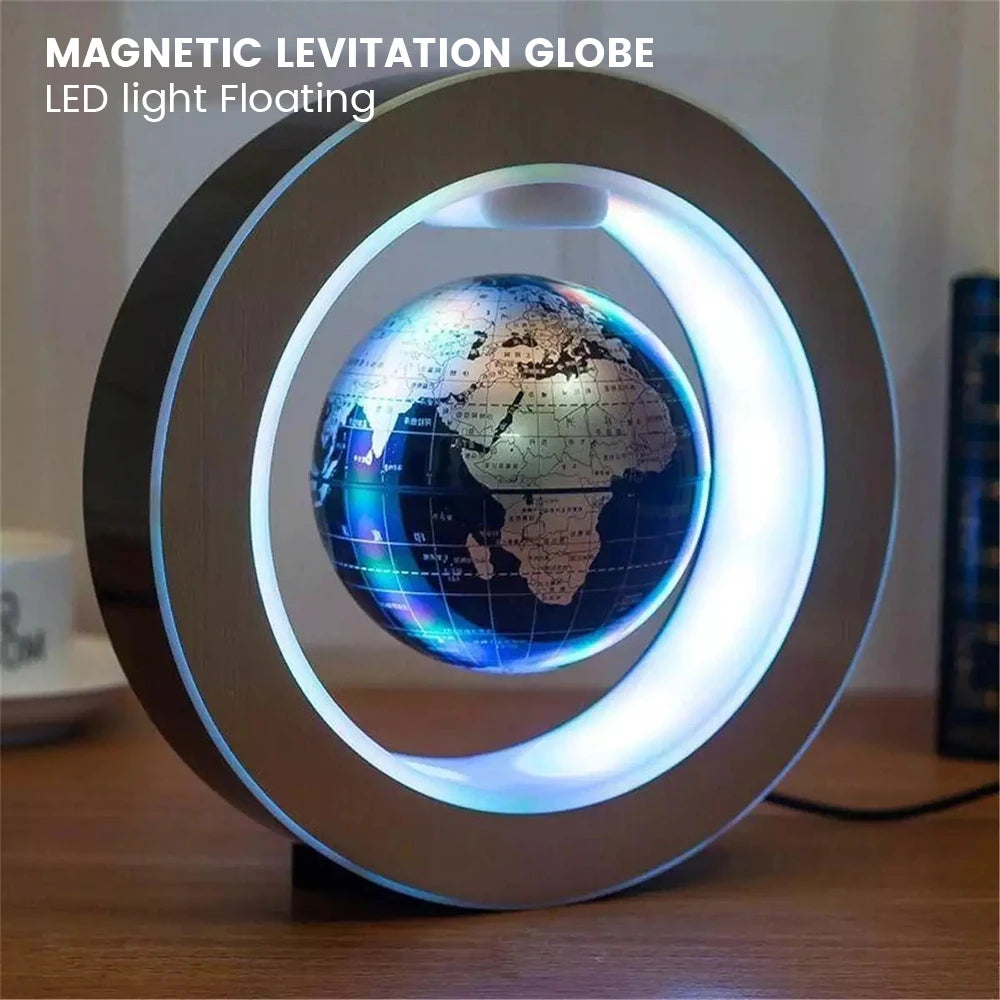 Magnetic Levitation Globe with LED Lights – Floating Earth Globe Educational Toy Desk Decoration