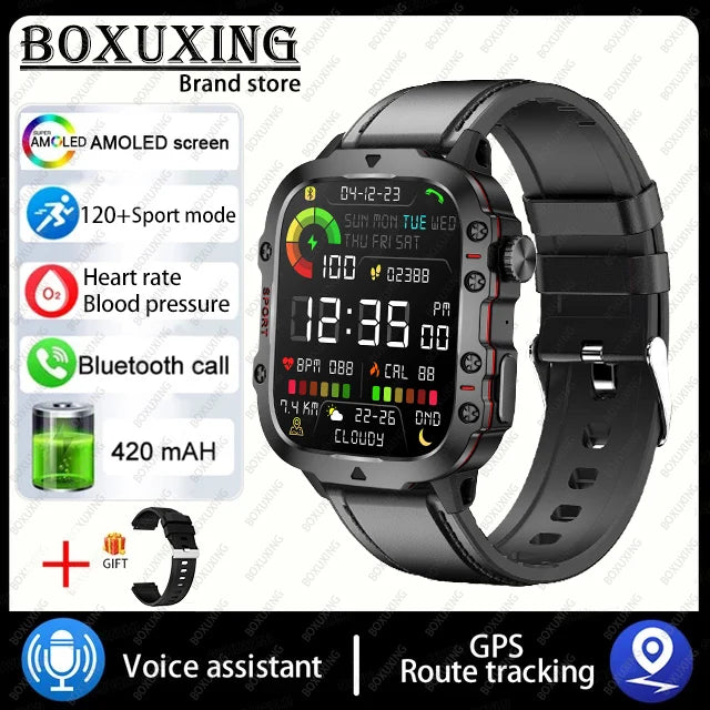 2024 New For Xiaomi Military Smart Watch Men IP68 5ATM Outdoor Sports Fitness Tracker Health Monitor 1.96" BT Call Smartwatch