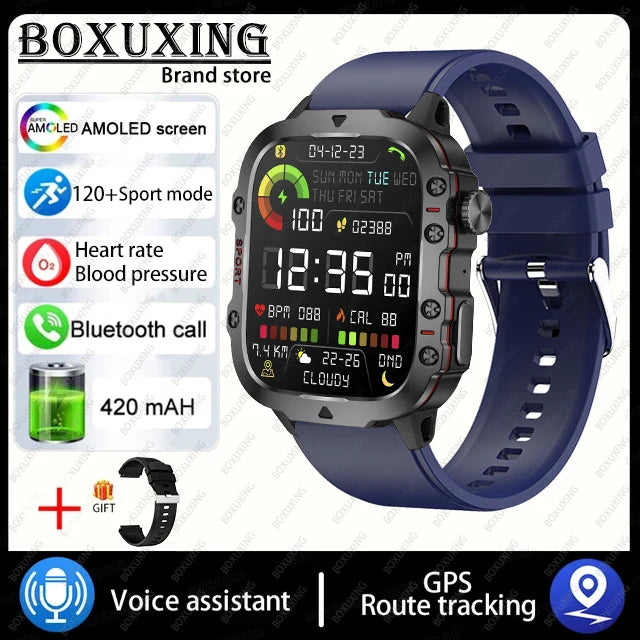 2024 New For Xiaomi Military Smart Watch Men IP68 5ATM Outdoor Sports Fitness Tracker Health Monitor 1.96" BT Call Smartwatch