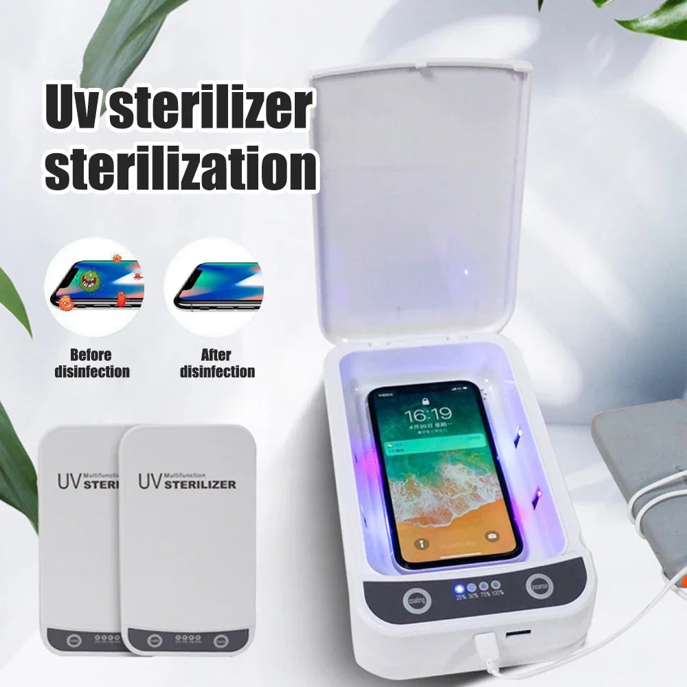 Disinfection Box UV 10w Multifunctional Mobile Phone Wireless Charger Disinfection Box Fully Sealed White Cleaning Box