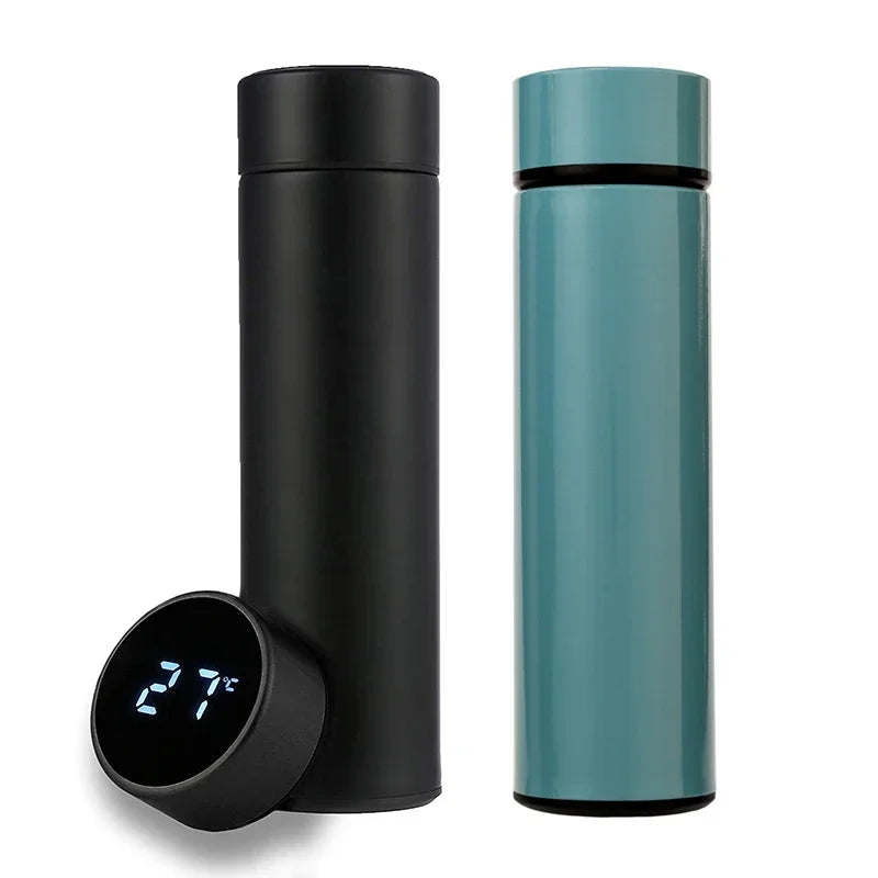 Smart Stainless Steel Water Bottle - Leak-Proof, Double-Walled, Hot & Cold, LCD Temp Display