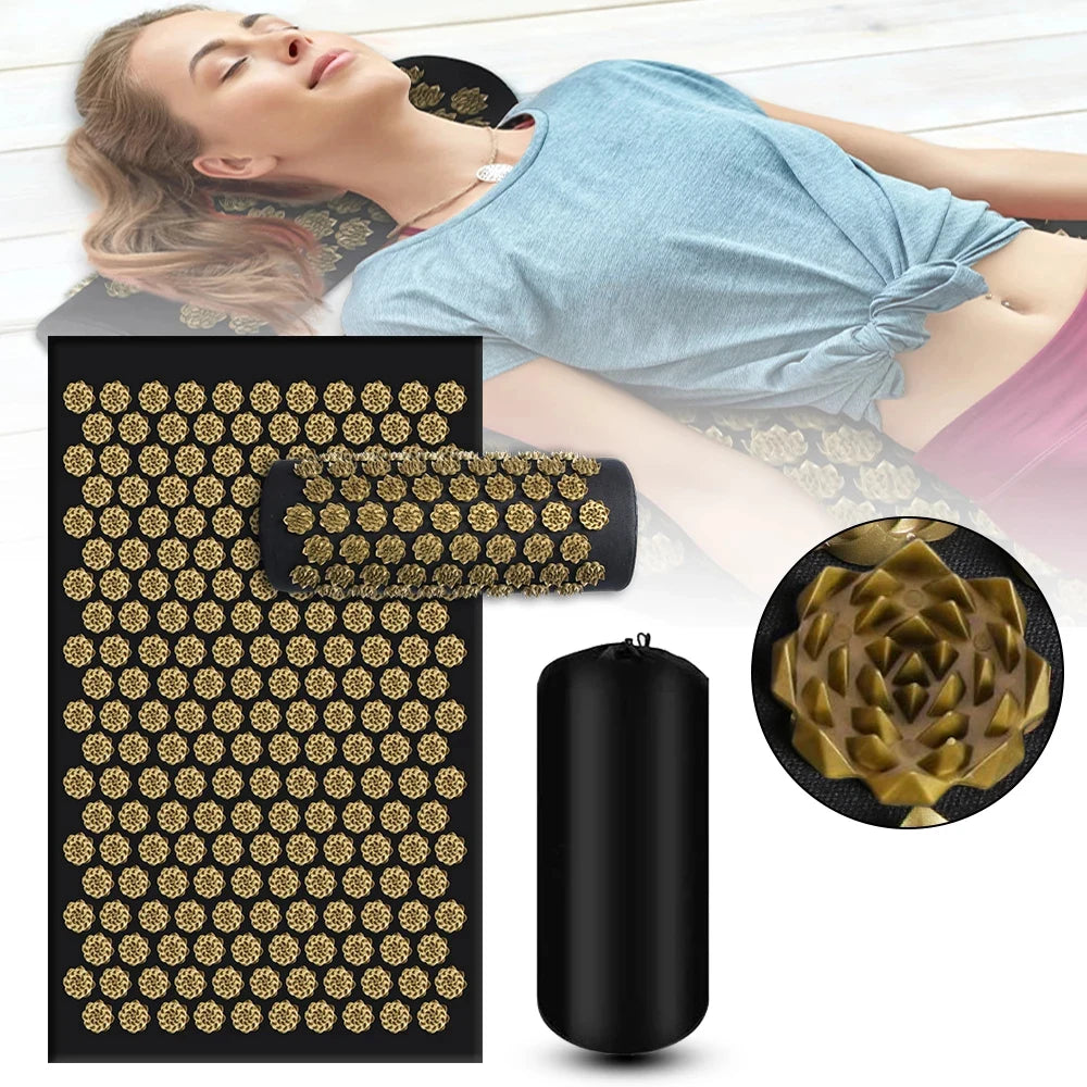 Acupressure Mat & Pillow - Non-Slip Yoga Cushion, Body Massage & Fitness Pad