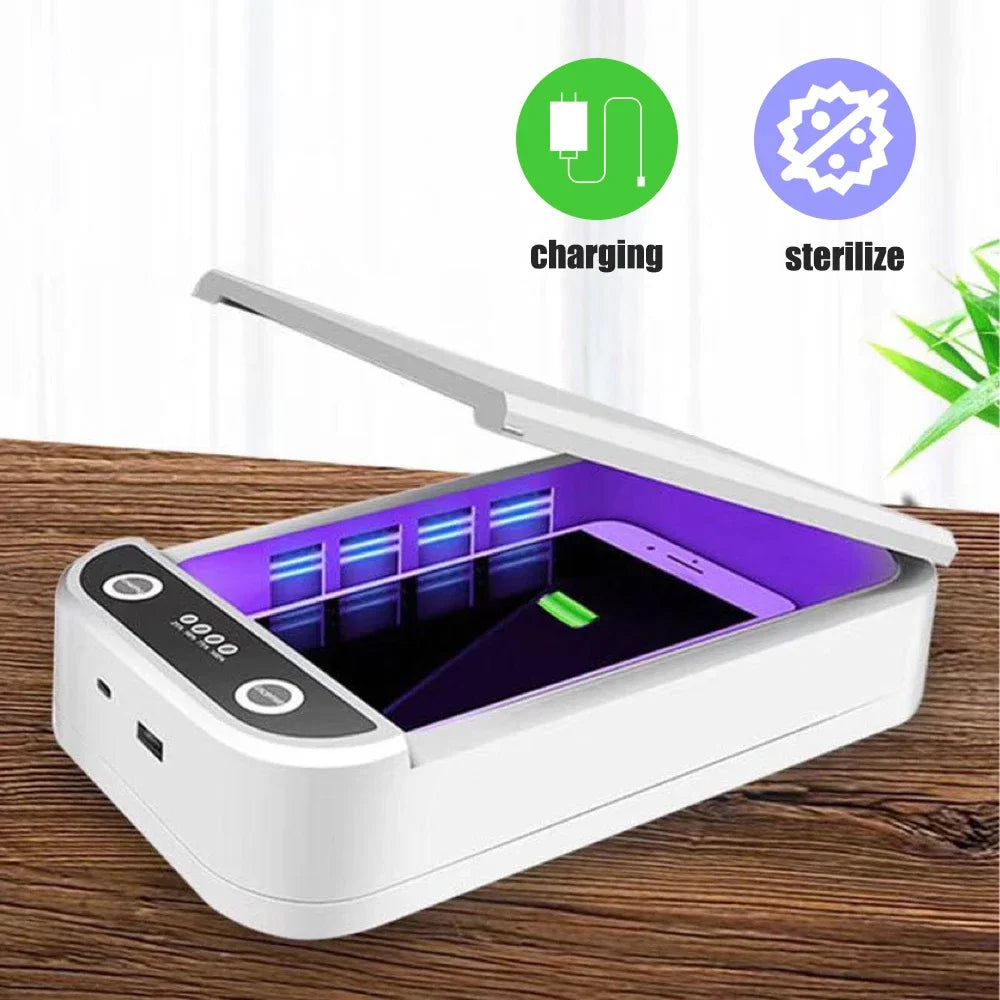 Disinfection Box UV 10w Multifunctional Mobile Phone Wireless Charger Disinfection Box Fully Sealed White Cleaning Box